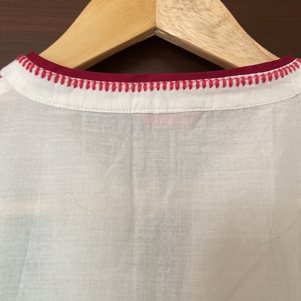 W (New without tag) off white printed short kurta, size (16) xxl - Picture 4 of 5